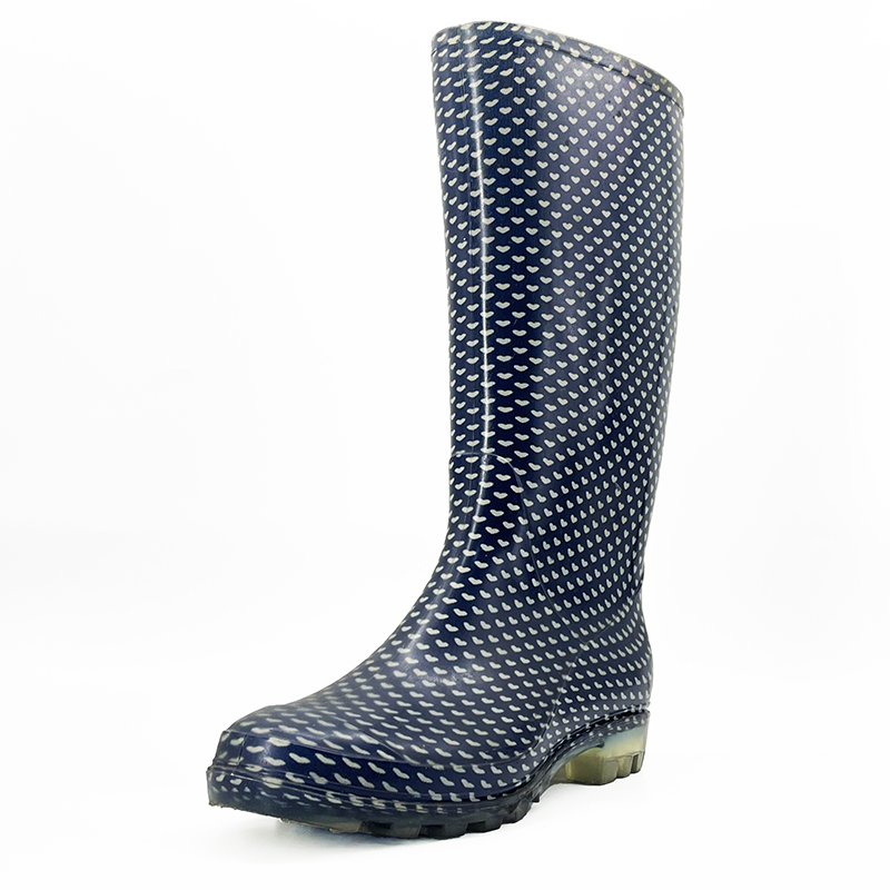 High leg Heart shaped Patterned Women's Rain Boots