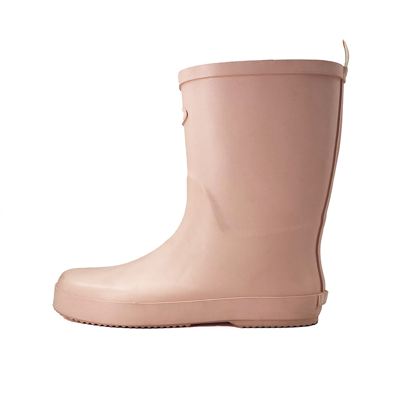 Clashing color with pink and purple matte rubber rain boots-2
