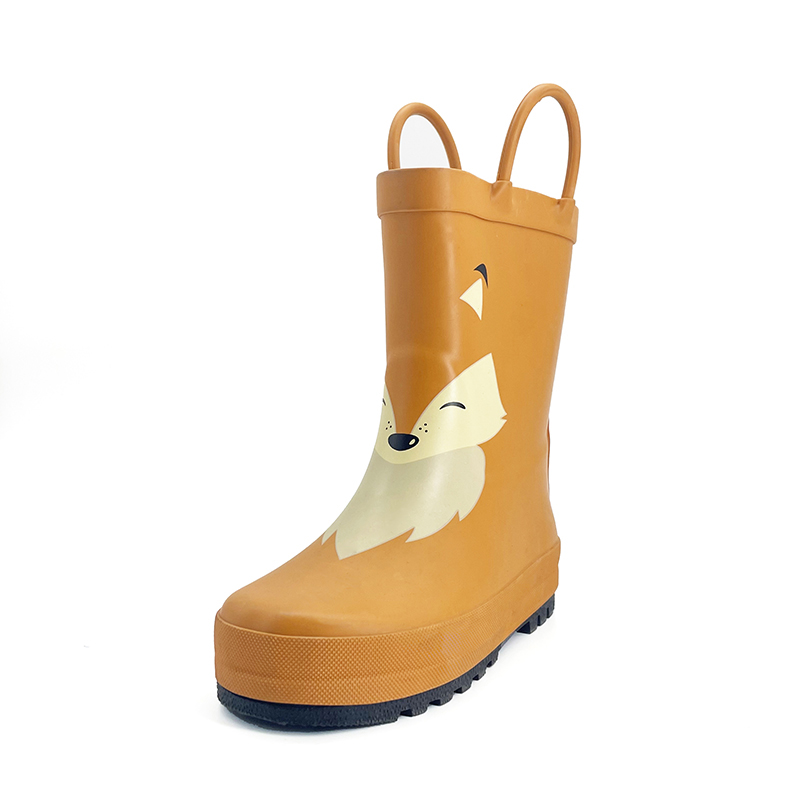 Elegant fox matte rubber waterproof rainboots