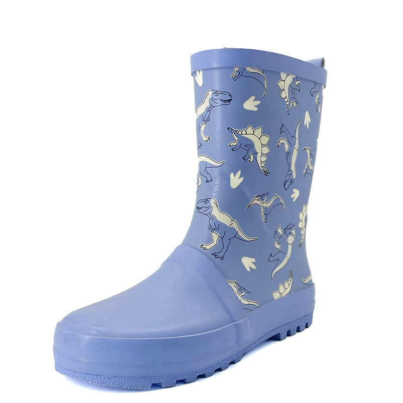 Dinosaur splice theme rubber fashionable rain boots 