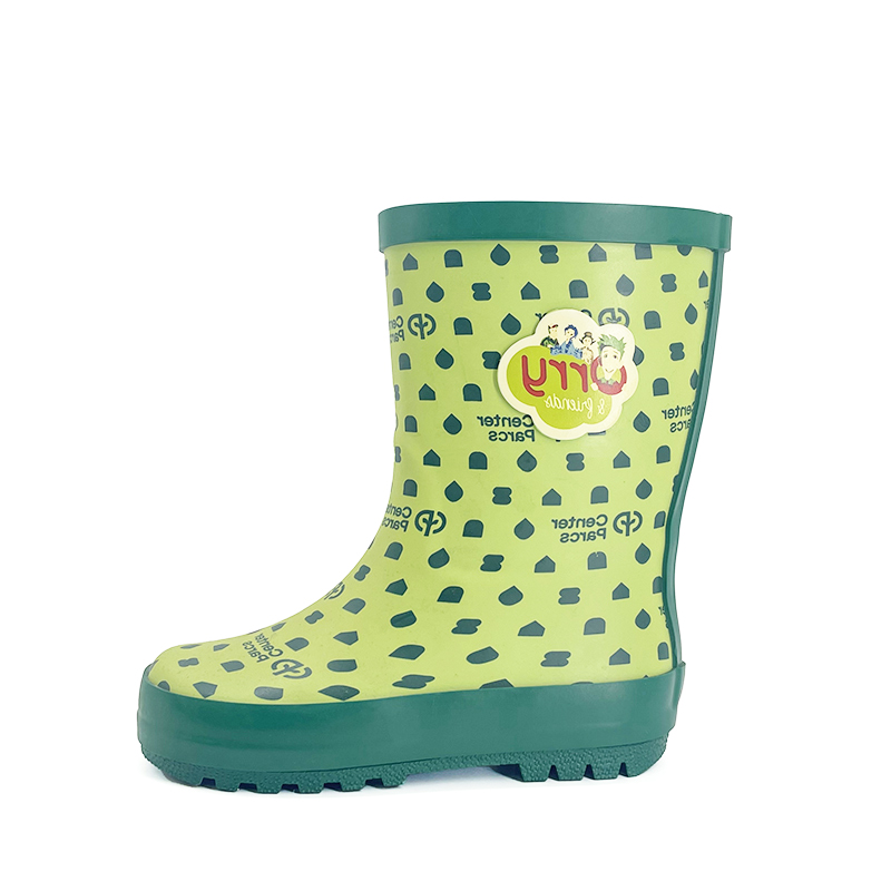 Avocado green matter waterproof rain boots 