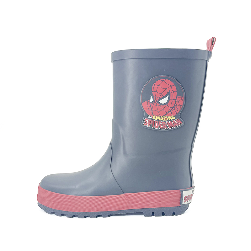 Amazing spiderman matte rubber rain boots