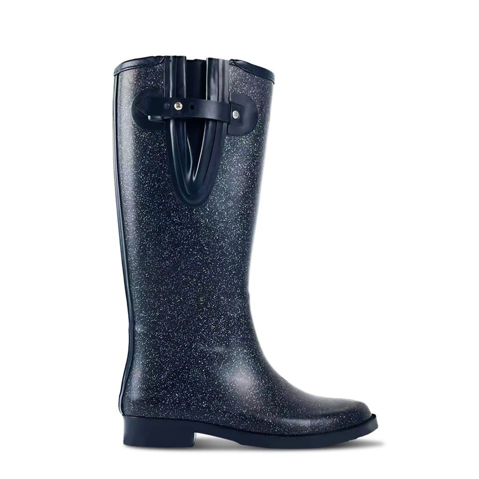 Glitter Riding-boot Style Rain Boot