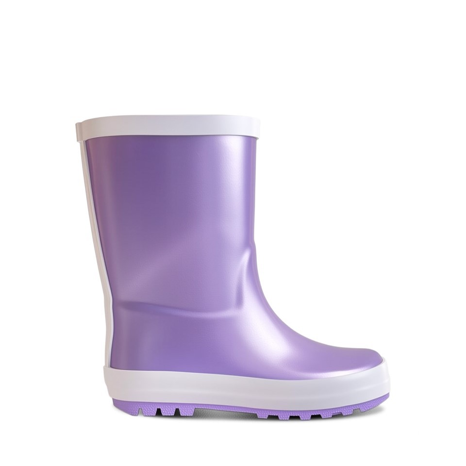 Purple Sparkly Waterproof Boots Outdoor Playing